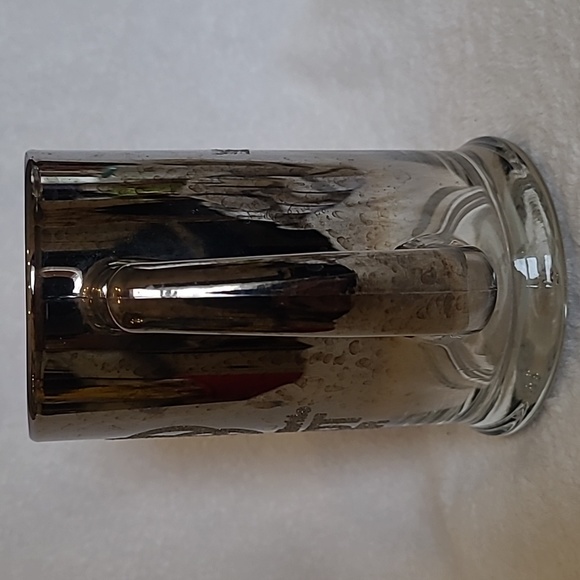 Walt Disney World EPCOT CENTER Glass Metallic Silver Smoke 14oz 5½" Mug vintage - Picture 4 of 6